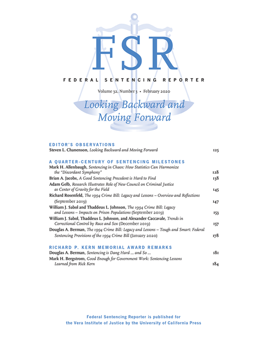 Federal Sentencing Reporter Cover Image for Volume 32, Issue 3