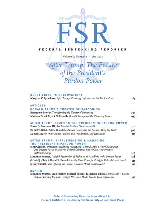 Federal Sentencing Reporter Cover Image for Volume 33, Issue 5