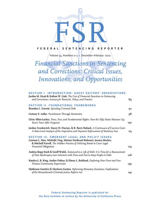 Federal Sentencing Reporter Cover Image for Volume 34, Issue 2-3