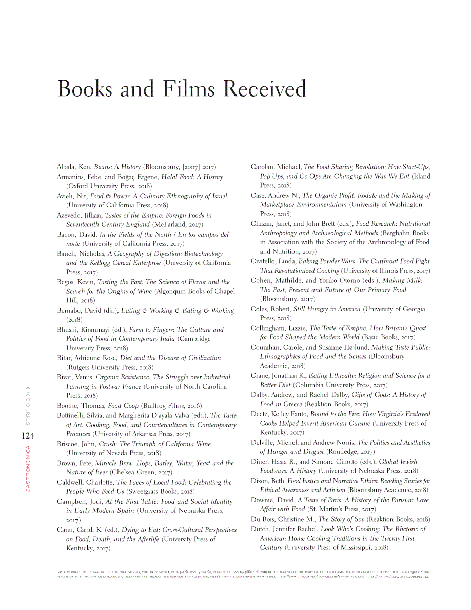 First page of Books and Films Received