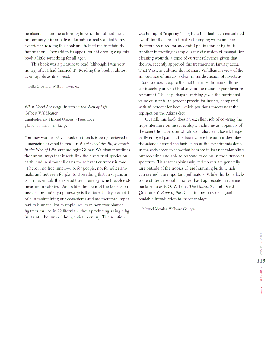 First page of What Good Are Bugs: Insects in the Web of Life