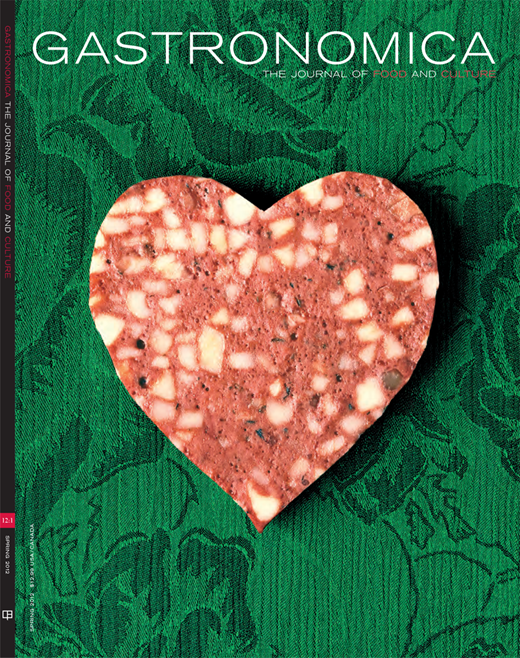 Gastronomica Cover Image for Volume 12, Issue 1