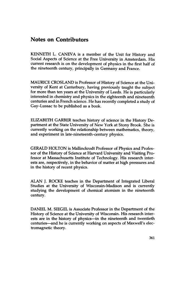 First page of Back Matter