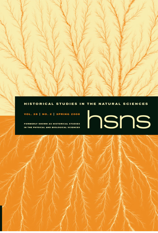 Historical Studies in the Natural Sciences Cover Image for Volume 38, Issue 2