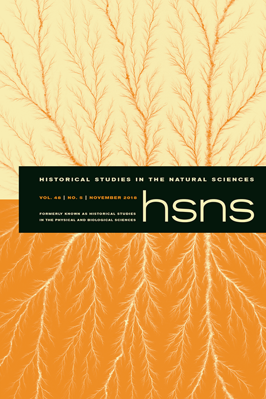 Historical Studies in the Natural Sciences Cover Image for Volume 48, Issue 5
