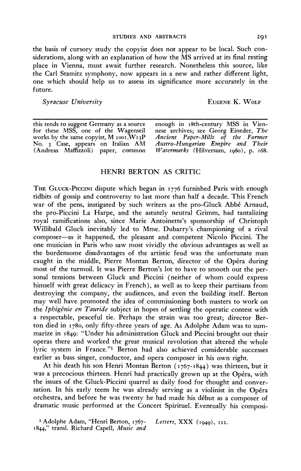 First page of Henri Berton as Critic
