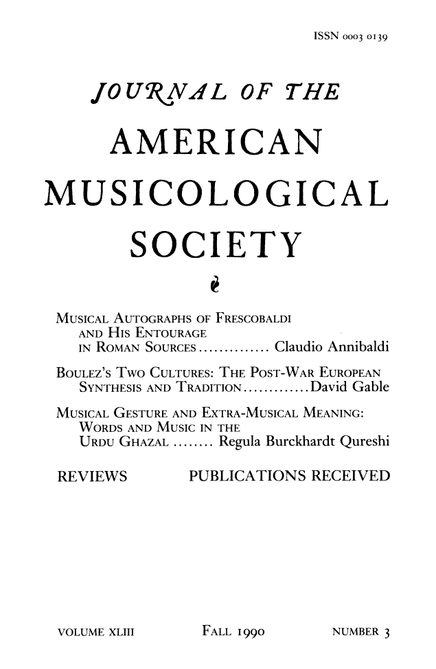 First page of Front Matter