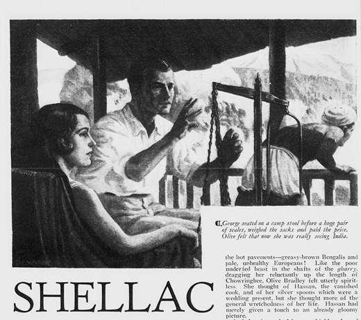 Illustrations by D. Lloyd Wynne for Laurence Oliver’s short story “Shellac” (1930)