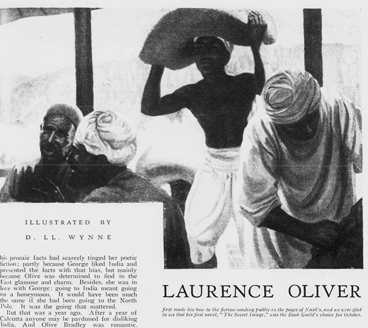 Illustrations by D. Lloyd Wynne for Laurence Oliver’s short story “Shellac” (1930)