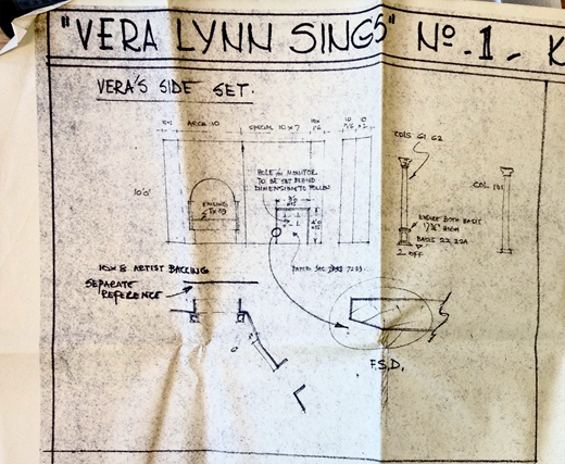 “Vera’s side set.” Detail from the set plans for the transmission of April 9, 1957, BBC WAC T12/439/1. BBC copyright content reproduced courtesy of the British Broadcasting Corporation. All rights reserved. Used by permission.