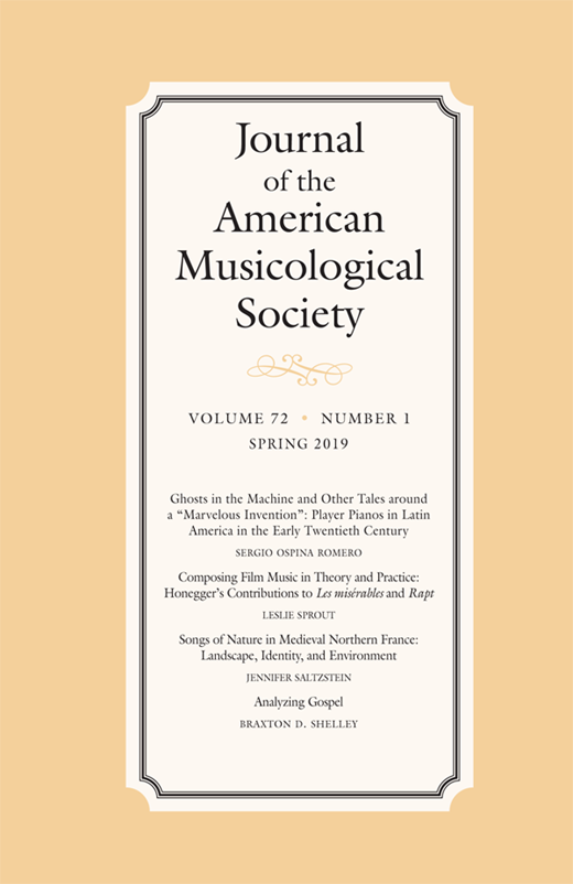 Journal of the American Musicological Society Cover Image for Volume 72, Issue 1