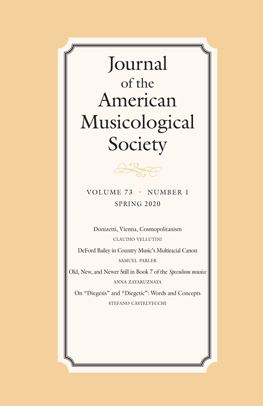 Journal of the American Musicological Society Cover Image for Volume 73, Issue 1
