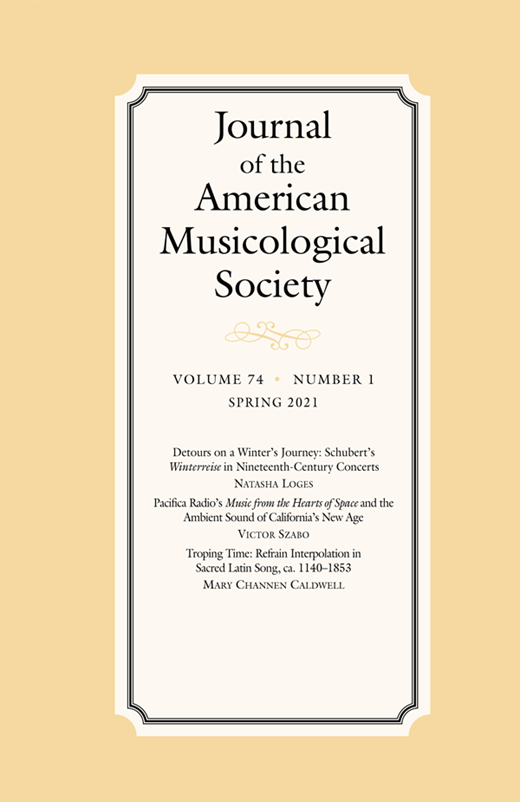 Journal of the American Musicological Society Cover Image for Volume 74, Issue 1