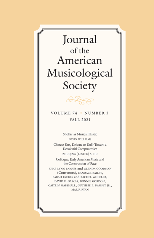 Journal of the American Musicological Society Cover Image for Volume 74, Issue 3