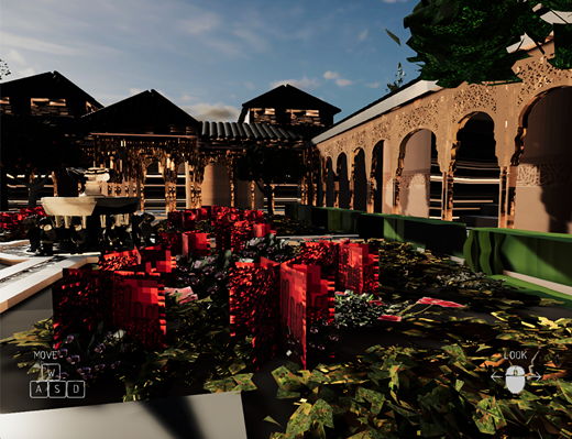 The Courtyard of Lions in the final version of the project.