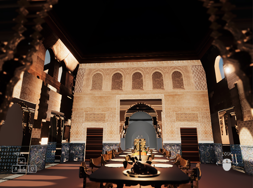 The Hall of Comares in the final version of the project.