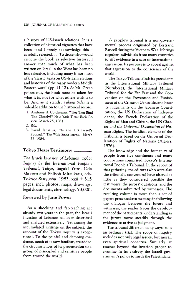 First page of Tokyo Hears Testimony