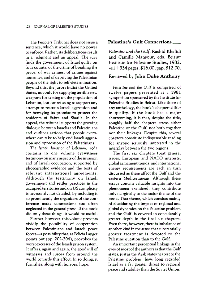 First page of Palestine's Gulf Connections