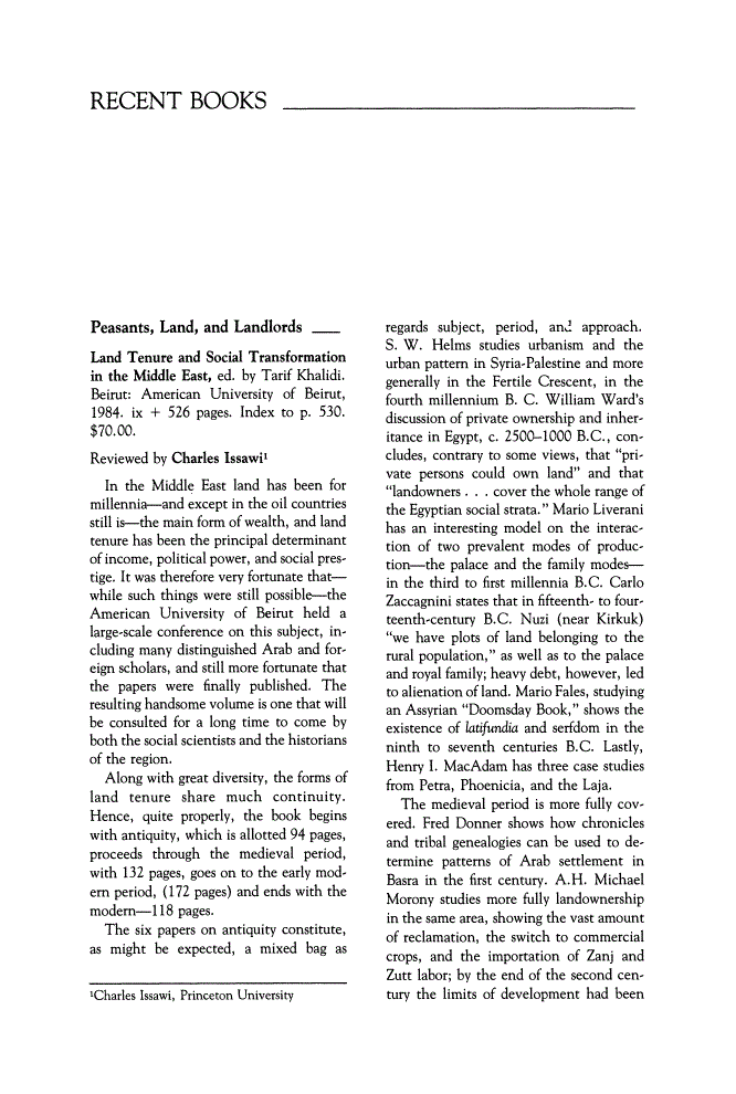 First page of Peasants, Land, and Landlords