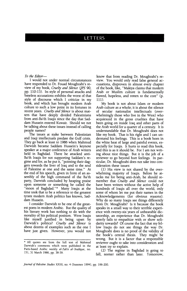 First page of Letters