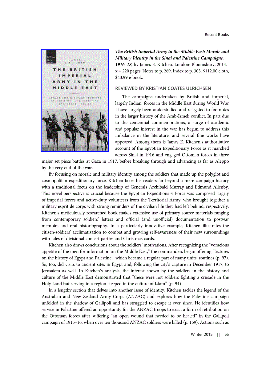 First page of Recent Book