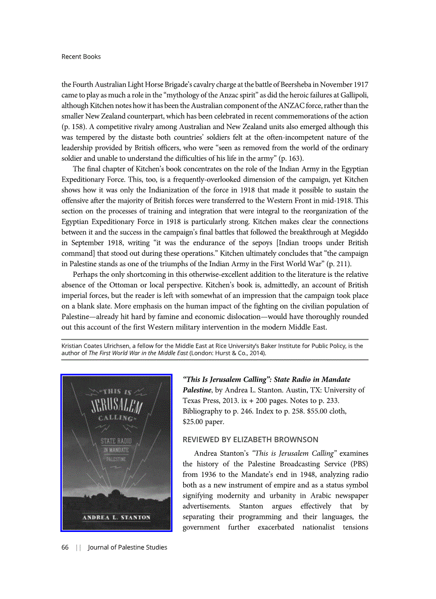 First page of Recent Book