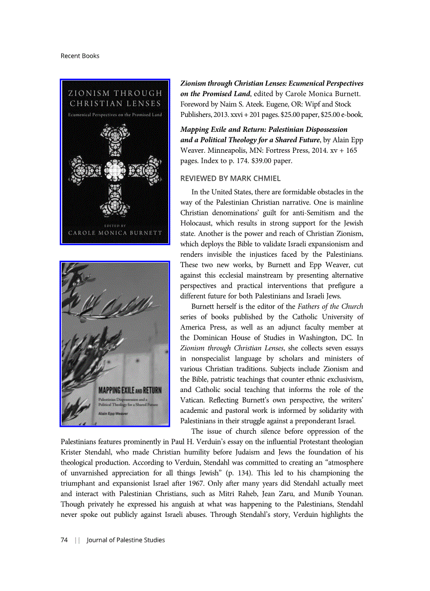 First page of Recent Book