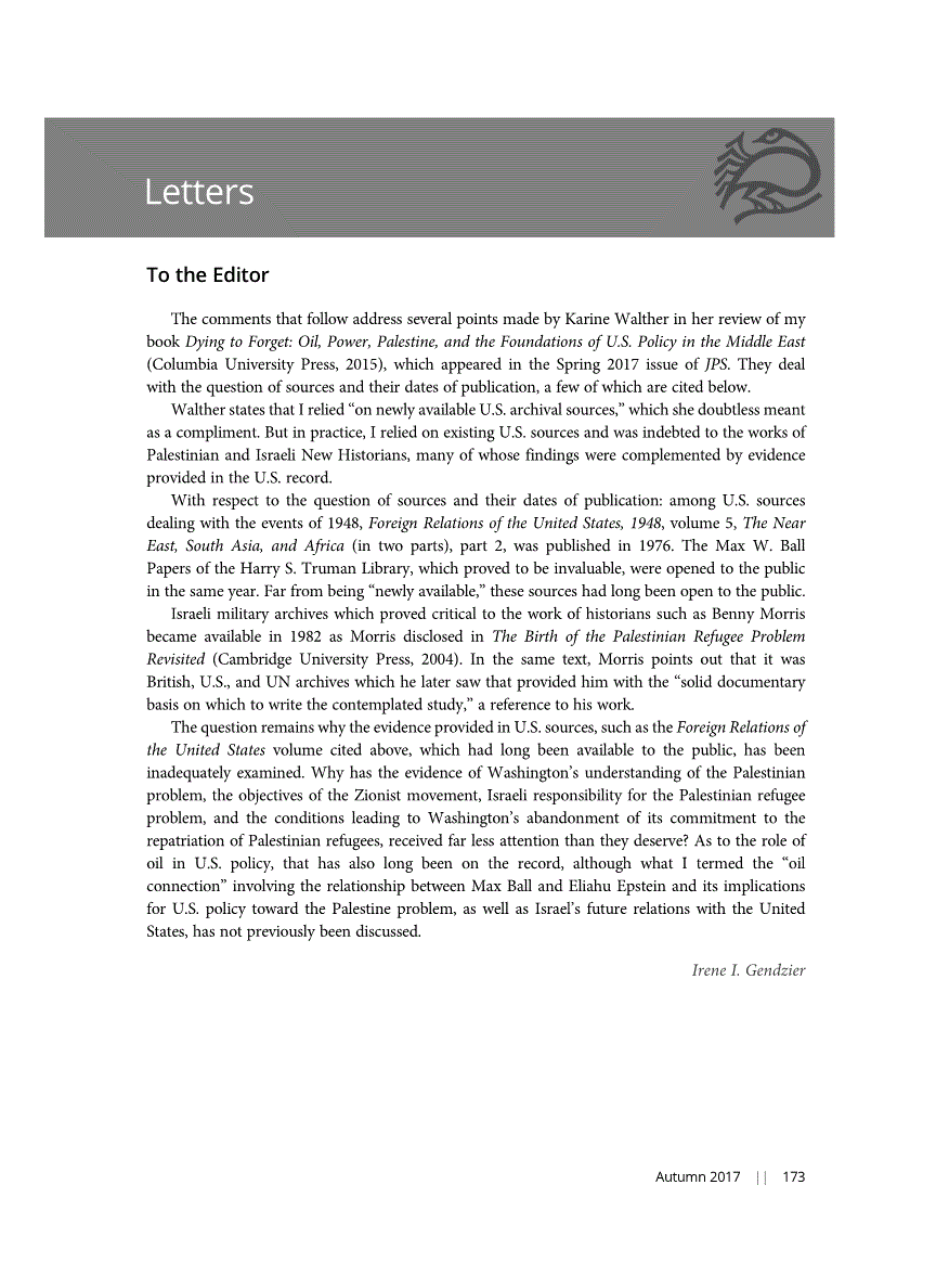 First page of Letters