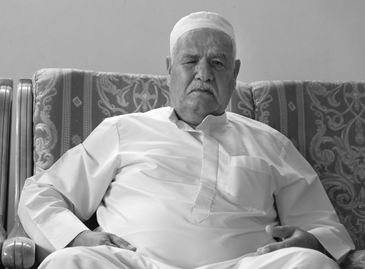 Ibrahim Omar Musa S. in his home in Gaza City. (2015, photo by the author)