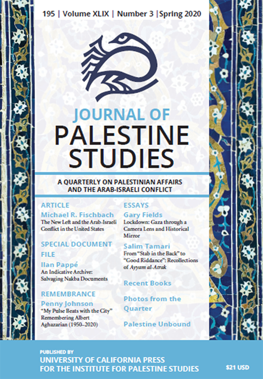 Journal of Palestine Studies Cover Image for Volume 49, Issue 3