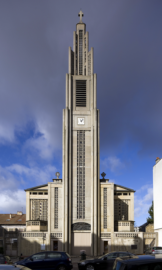 Figure 1. Perret Frères, Notre-Dame du Raincy, Le Raincy, France, 1923, front façade (photo by Barnabas Calder).