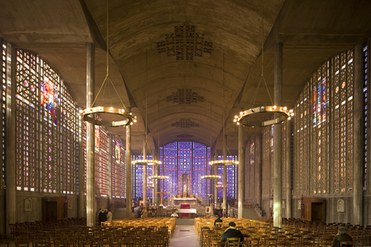 Figure 2. Perret Frères, Notre-Dame du Raincy, Le Raincy, France, 1923, view of the nave (photo by Barnabas Calder).