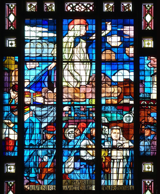 Figure 3. Maurice Denis, “À Marie, Souvenir de la victoire de l'Ourcq, 1914,” in Notre-Dame du Raincy, Le Raincy, France, 1923 (author's photo).