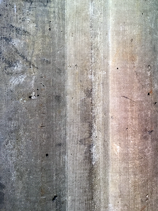 Figure 16. Perret Frères, Notre-Dame du Raincy, Le Raincy, France, 1923, detail showing traces of the wooden formwork on the concrete piers (author's photo).