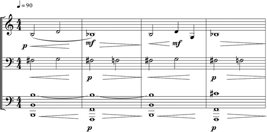 Jason Graves, Until Dawn, “Mountain Theme V02,” mm. 38–41.