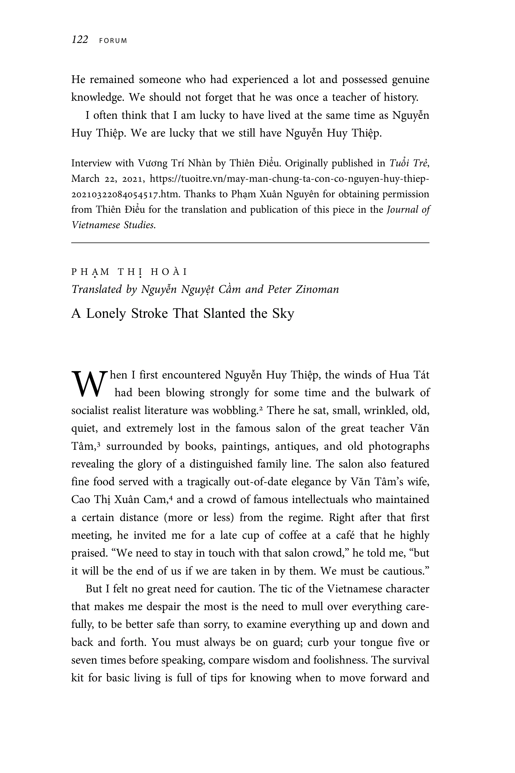First page of A Lonely Stroke That Slanted the Sky