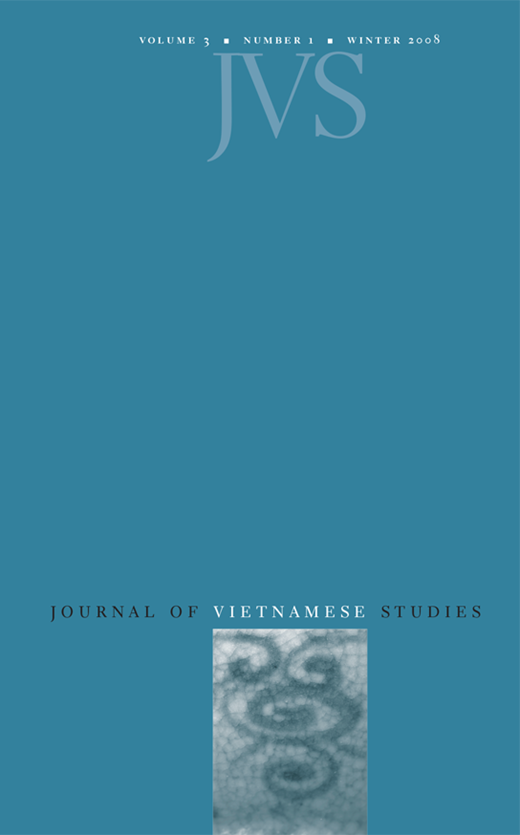 Journal of Vietnamese Studies Cover Image for Volume 3, Issue 1