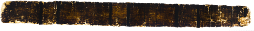 Overall transmitted light composite image showing the striations and seams in the amatl, unidentified Nahua artist(s), Tira of don Martín. National Museum of the American Indian, Smithsonian Institution, 13/6913 (artwork in the public domain; photograph by Leah Bright and E. Keats Webb, provided by NMAI Photo Services)