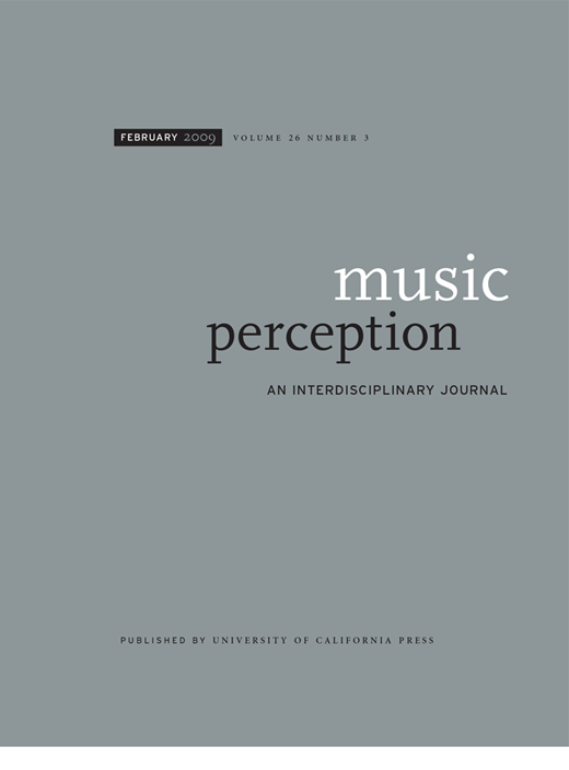 Music Perception Cover Image for Volume 26, Issue 3