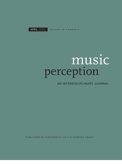 Music Perception Cover Image for Volume 26, Issue 4