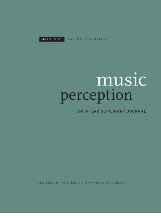 Music Perception Cover Image for Volume 27, Issue 4
