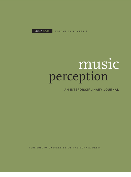 Music Perception Cover Image for Volume 28, Issue 5