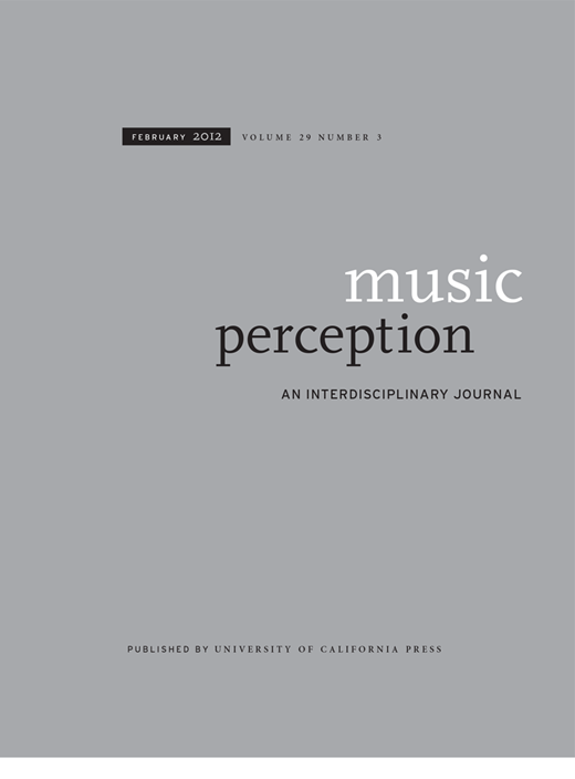 Music Perception Cover Image for Volume 29, Issue 3