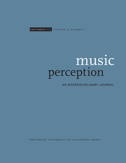 Music Perception Cover Image for Volume 33, Issue 1
