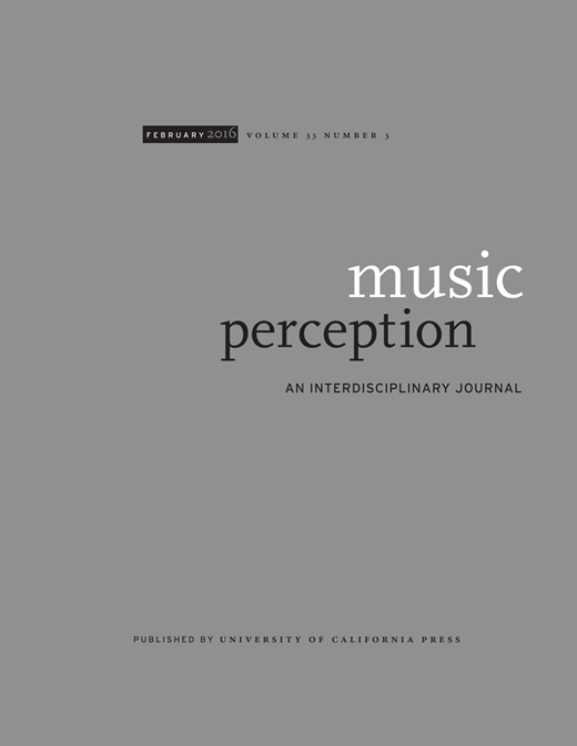 Music Perception Cover Image for Volume 33, Issue 3