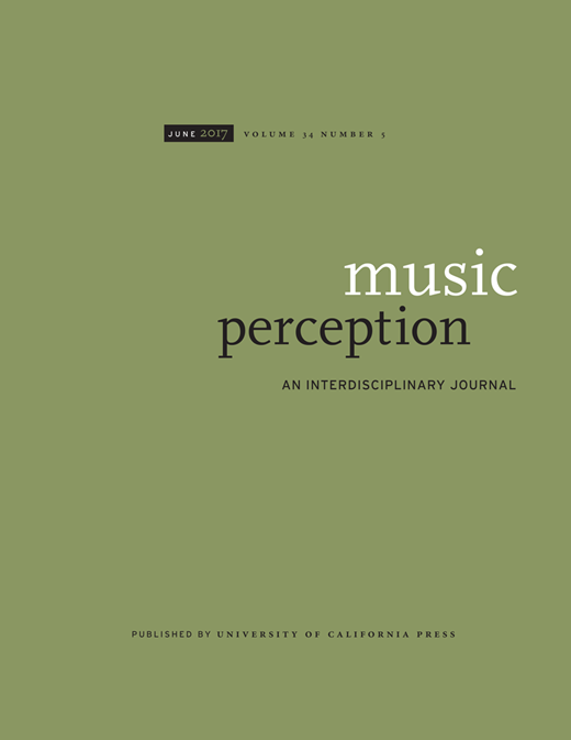 Music Perception Cover Image for Volume 34, Issue 5