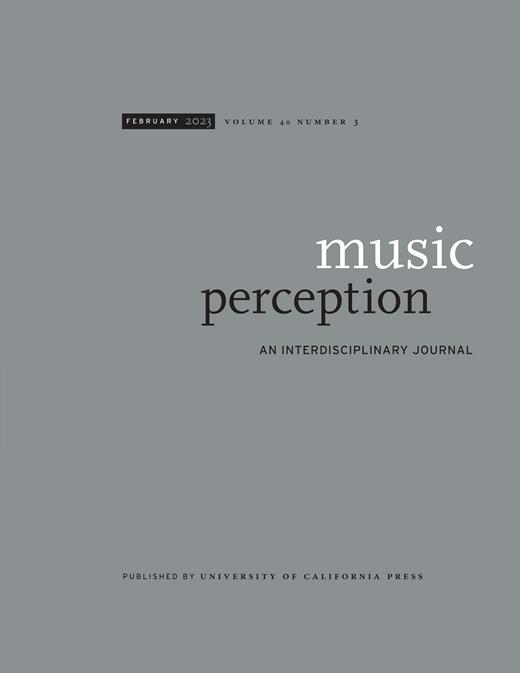 Music Perception Cover Image for Volume 40, Issue 3
