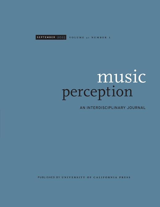 Music Perception Cover Image for Volume 41, Issue 1