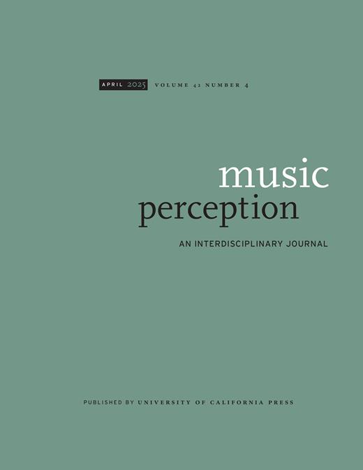 Music Perception Cover Image for Volume 42, Issue 4