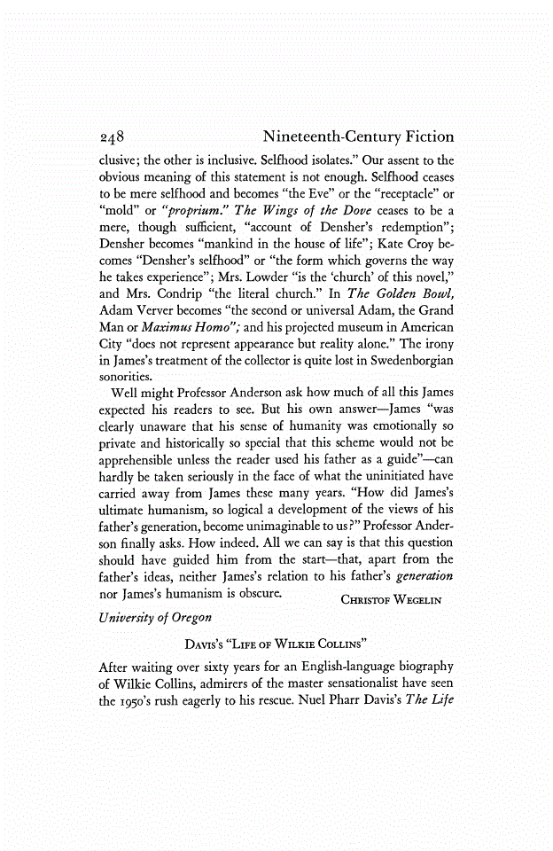 First page of Review: <italic>Life of Wilkie Collins.</italic>, by Nuel Pharr Davis